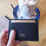 Personalised Black Leather Card Holder, thumbnail 1 of 5