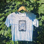 The Moon Tarot Card Tie Dyed Fitted Cropped T Shirt, thumbnail 1 of 5