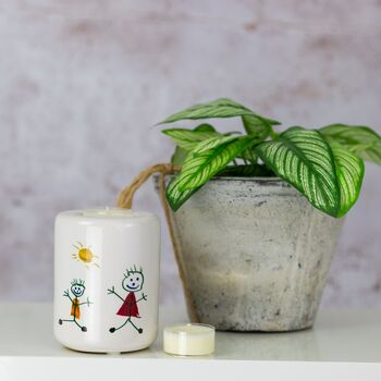 Mummy's Candle Holder With Child's Drawing, 4 of 5