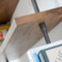 Barnaby Bespoke Beech Shelves With Threaded Steel Pipe, thumbnail 5 of 6