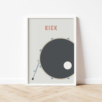 Kick Drum Print | Drummer Music Poster, 4 of 9
