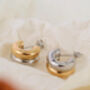 Gold And Silver Double Tone Small Hoops, thumbnail 2 of 2
