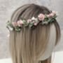 Baby Pink Flower Wedding Crown, thumbnail 2 of 5