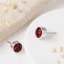 Sterling Silver July Birthstone Stud Earrings – 7mm, thumbnail 4 of 9