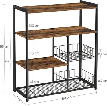 Baker’s Rack Industrial Style Kitchen Island Shelves, 12 of 12