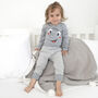 Personalised White Baby Gown With Vest, Joggers, Hat, thumbnail 4 of 12