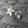 Silver Wildflower Stud Earrings, thumbnail 1 of 2