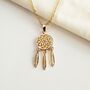 Dainty Gold Plated Dreamcatcher Necklace, thumbnail 1 of 3