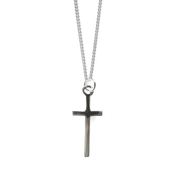 Cross Pendant Necklace Sterling Silver, 2 of 5