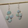 Larimar Drop Earrings: Sterling Silver Blue Gemstone, thumbnail 6 of 12