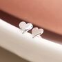 Classic Mini Sterling Silver Heart Stud Earrings, thumbnail 4 of 7