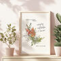 Birth Month Flower Print, thumbnail 1 of 7