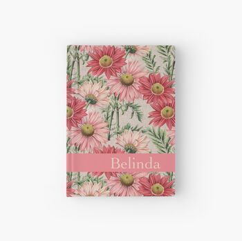 Personalised Pink Daisy Spiral Notebook, 2 of 2