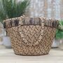 Rattan Shopper Bag With Fringe Detail, thumbnail 1 of 2
