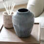 Slate Blue Stripe Vase, thumbnail 1 of 5