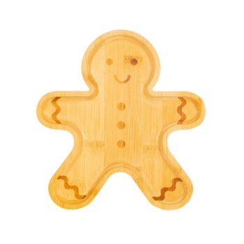 Personalised Gingerbread Bamboo Christmas Plate Set, 4 of 5