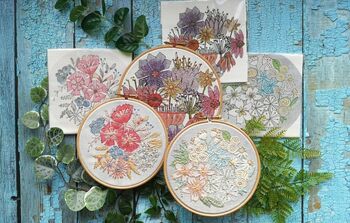 Blooms Floral Embroidery Pattern, 5 of 7