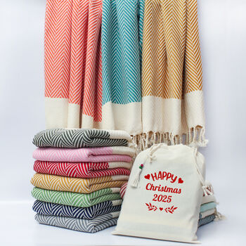 Handwoven Throw Blanket, Christmas Gift For Family, 6 of 12