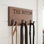 Personalised Dog Lead Holder In Solid Oak Or Walnut, thumbnail 4 of 6