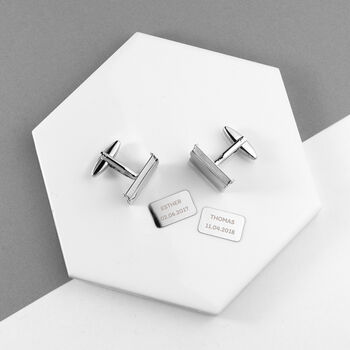Personalised Silver Plated Secret Message Cufflinks, 4 of 8