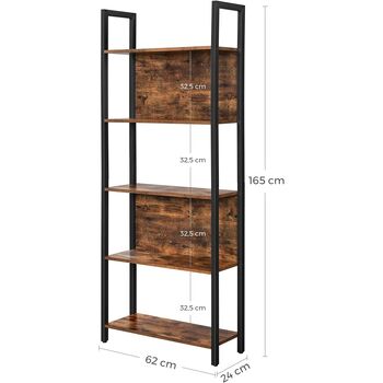 Five Tier Storage Shelf Bookshelf Shelvings Unit Rack, 8 of 9