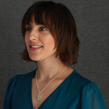 Personalised Cross Hidden Photo Necklace In Sterling Silver, 4 of 8