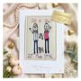 Anniversary Card, Personalised, Embroidered, thumbnail 1 of 6