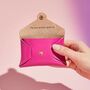 Personalised Fuchsia Pink Leather Card + Coin Purse, thumbnail 4 of 6
