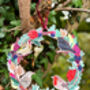 Birds And Berries Wooden Christmas Wreath, thumbnail 7 of 8