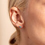 Turquoise And Gold Vermeil Plated Galaxy Stud Earrings, thumbnail 2 of 5