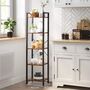 Five Tier Bookcase Storage Unit Industrial Steel Frame, thumbnail 3 of 12