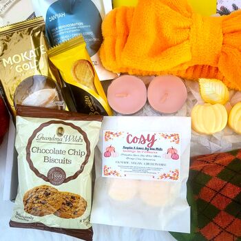 Cosy Pumpkin Season Gift | Hygge Spa Pamper Hamper, 5 of 10