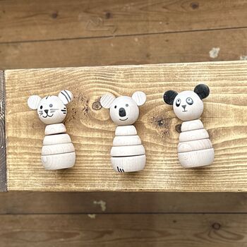 Wooden Stacking Toy Set Of Three, 4 of 5