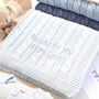 New Baby Boy Blanket, Cardigan, Hat And Mittens Gift Set, thumbnail 5 of 12