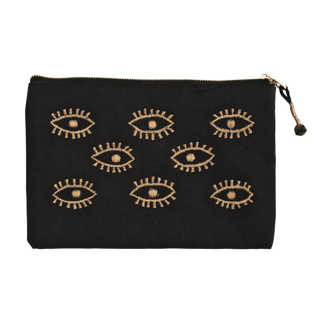 Embroidered Eye Cotton Purse By Posh Totty Designs Interiors ...
