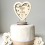 Personalised Heart Wedding Cake Topper, thumbnail 1 of 7