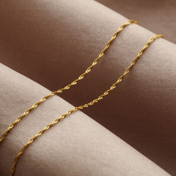 Twisted 9ct Gold Anklet, 4 of 6