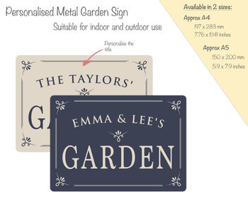 Personalised Metal Garden Sign, 4 of 4