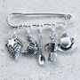 Personalised Coffee Lover's Kilt Pin Brooch, thumbnail 1 of 2