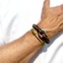 Antique Brown Flat And Round Leather Memorial Urn Bracelet For Ashes, thumbnail 8 of 12