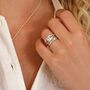 Green Amethyst And Freshwater Pearl Ring, thumbnail 4 of 10