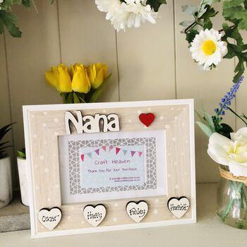 Personalised Nana Photo Frame Birthday Gift, 9 of 11