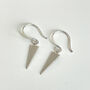 Sterling Silver Spike Drop Earrings, thumbnail 4 of 4