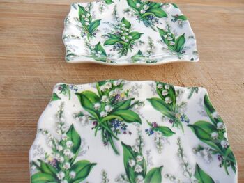 Set Of Two Soap Dishes In Lily Of The Valley Design, 6 of 11