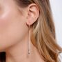 Rose Gold Plated Drop Earrings, thumbnail 2 of 3