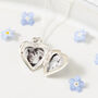 Sterling Silver Heart Locket With Diamond Detail, Gift For Loved Ones, thumbnail 4 of 12