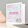 Personalised 80th Birthday Card, thumbnail 1 of 10