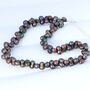 Brown Peacock Peanut Pearl Necklace, thumbnail 8 of 10