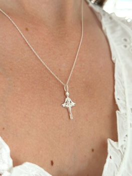 Sterling Silver Ballerina Pendant Necklace, 5 of 6