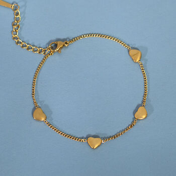 Gold Hearts Chain Bracelet, 2 of 5
